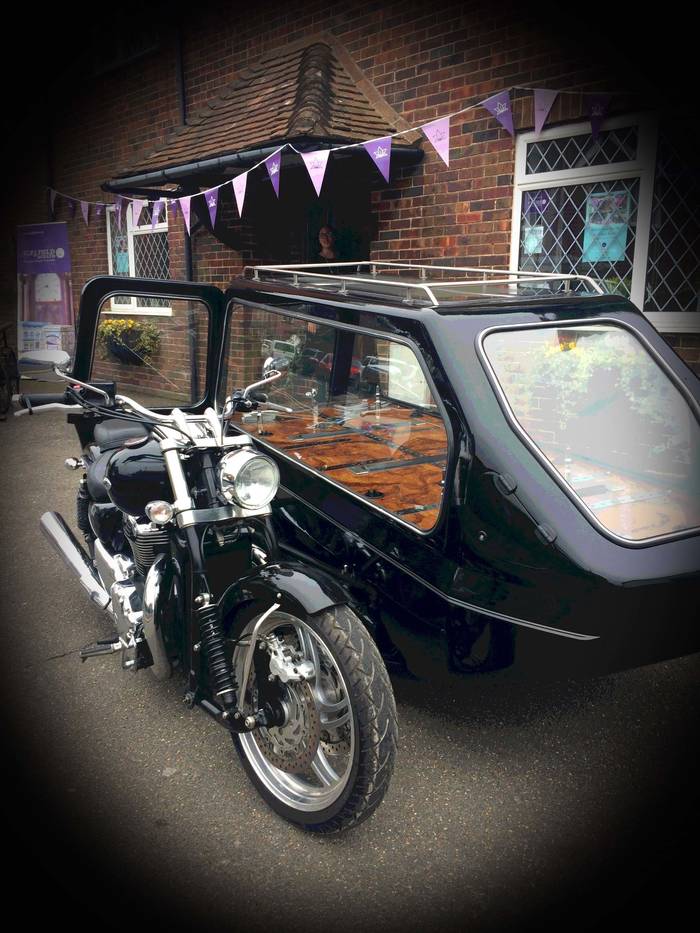 Motorcycle hearse