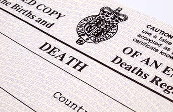 Uk death certificate