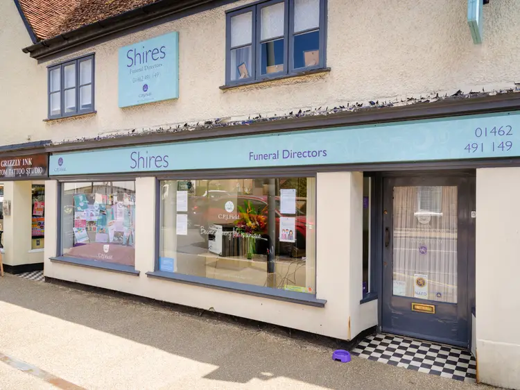 A photo showing the CPJ Field Shires funeral home in Baldock.