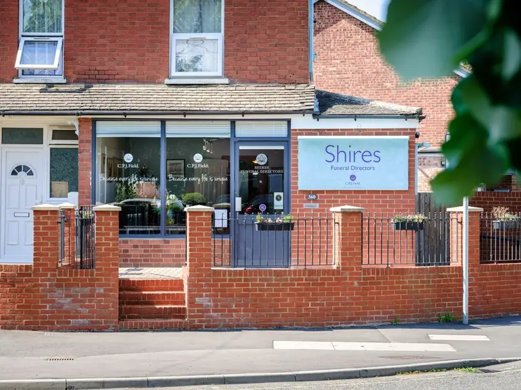 A photo showing the CPJ Field Shires funeral home in Bedford.