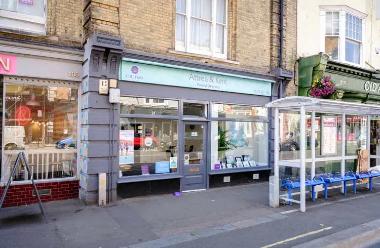 A photo showing the CPJ Field Attree & Kent funeral home in Hove.