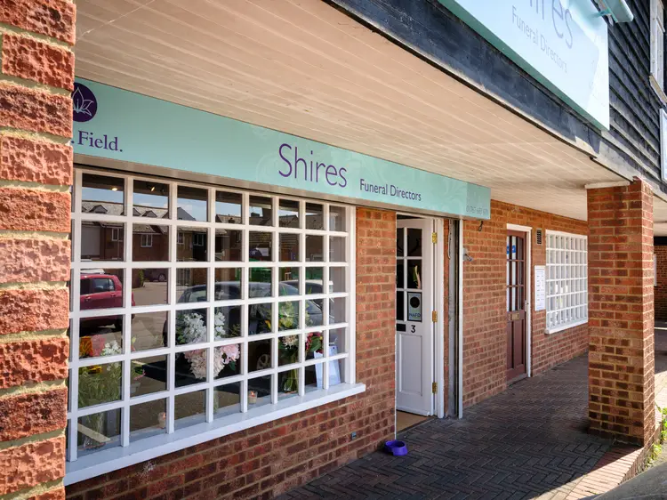 A photo showing the CPJ Field Shires funeral home in Sandy.