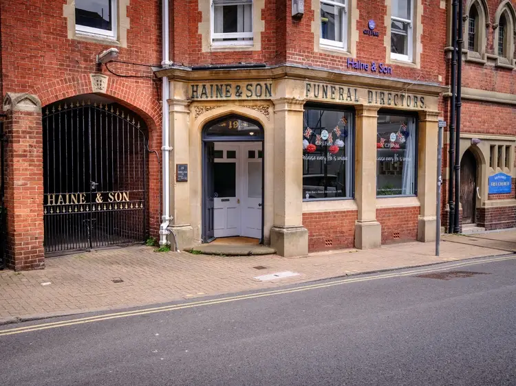 A photo showing the CPJ Field Haine & Son funeral home in Eastbourne.