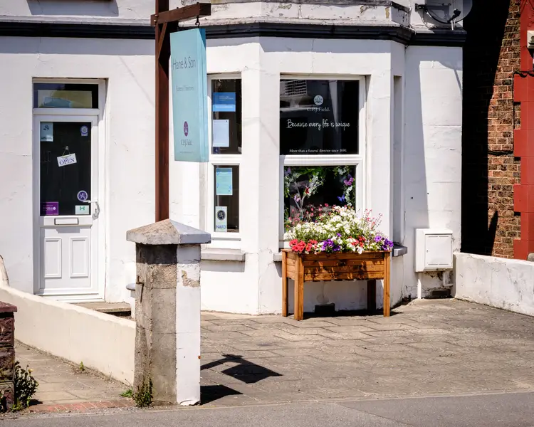 A photo showing the CPJ Field Haine & Son funeral home in Hailsham.