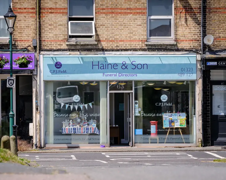 A photo showing the CPJ Field Haine & Son funeral home in Polegate.
