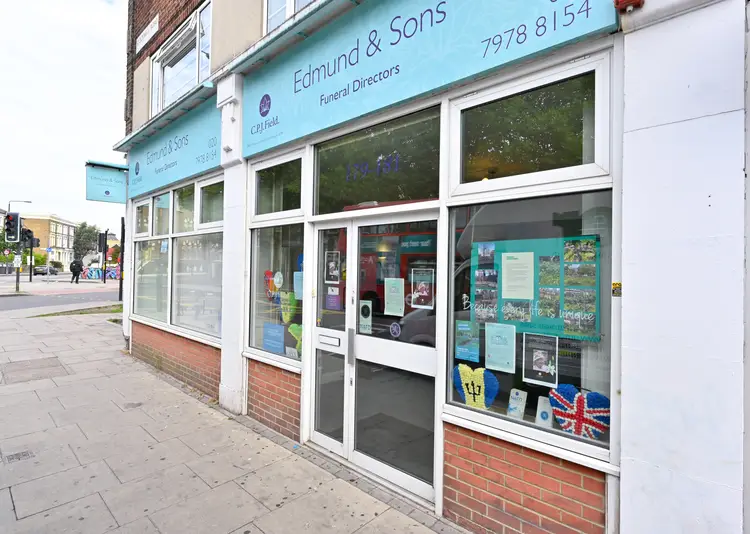 A photo showing the CPJ Field Edmund & Sons funeral home in Brixton.