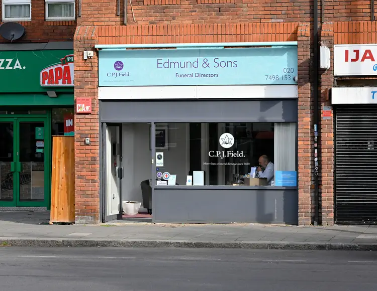 A photo showing the CPJ Field Edmund & Sons funeral home in Clapham.