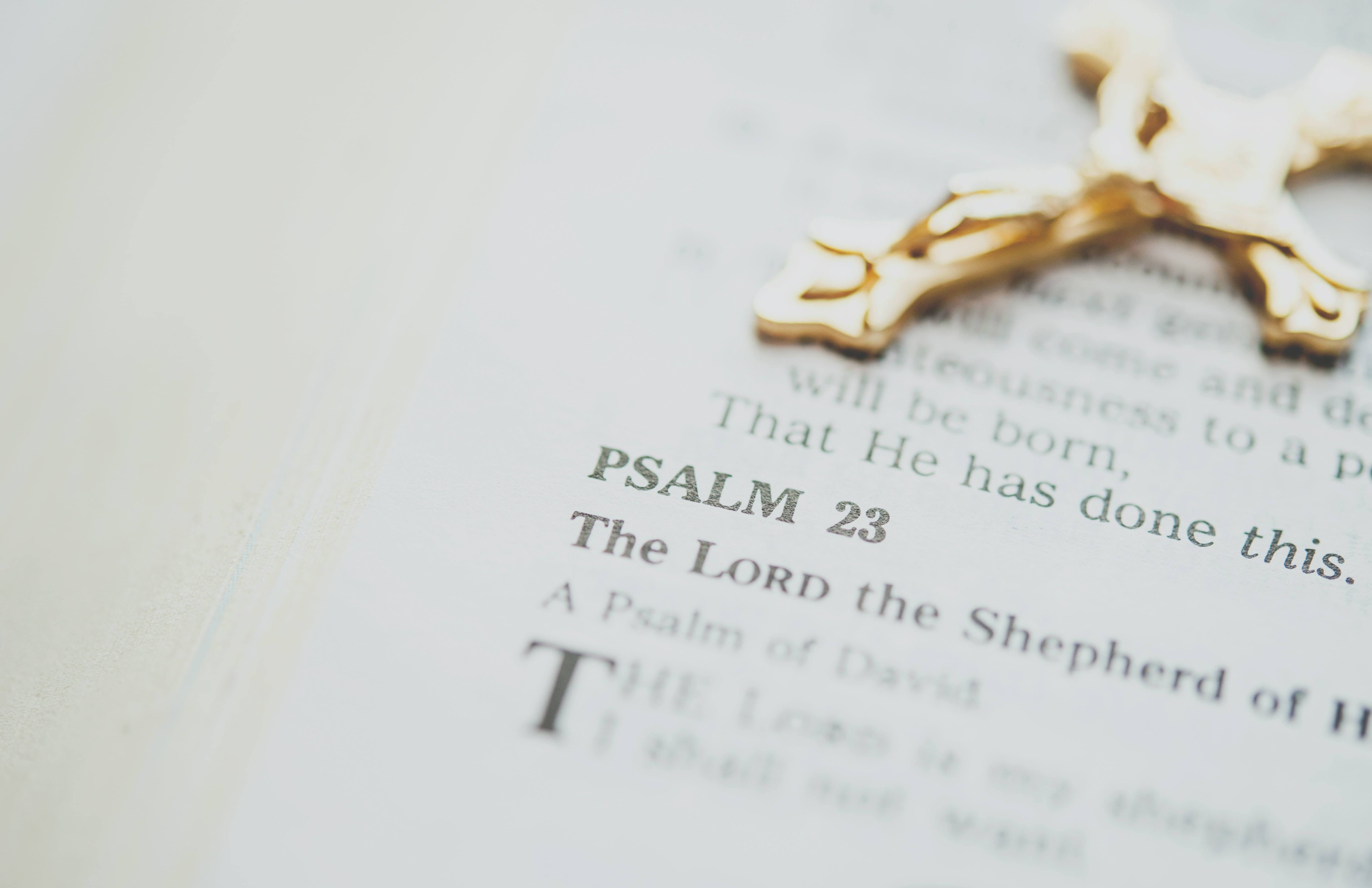 Bible and cross