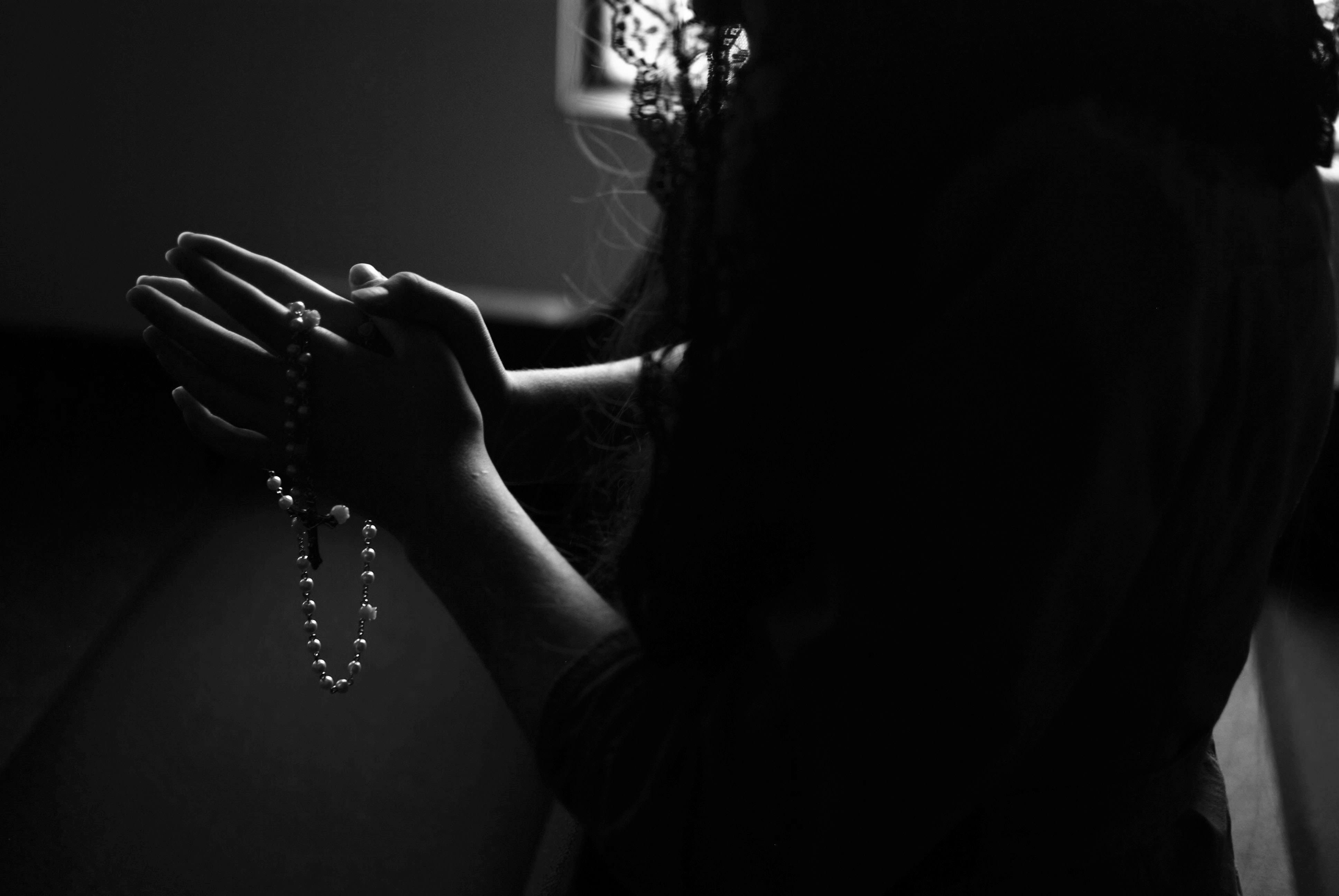 Woman with rosary